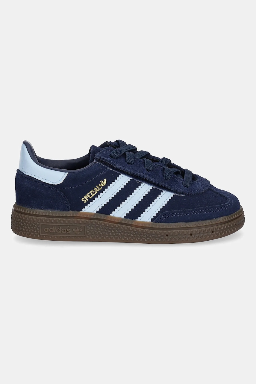 Детские замшевые кроссовки adidas Originals HANDBALL SPEZIAL цвет синий JI2899 Детские замшевые кроссовки adidas Originals HANDBALL SPEZIAL цвет синий JI2899