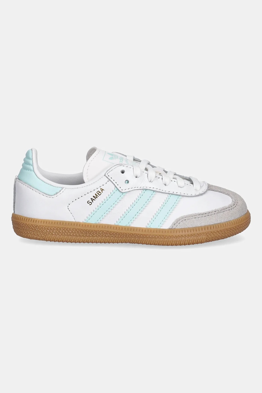 Кожаные кроссовки adidas Originals SAMBA OG цвет бирюзовый JP5485 Кожаные кроссовки adidas Originals SAMBA OG цвет бирюзовый JP5485