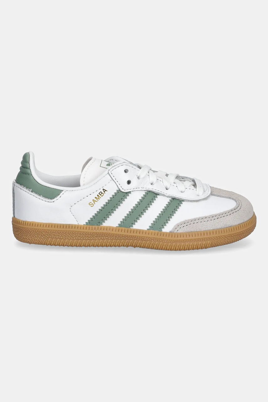 Детские кроссовки adidas Originals SAMBA OG цвет зелёный JP5483 Детские кроссовки adidas Originals SAMBA OG цвет зелёный JP5483