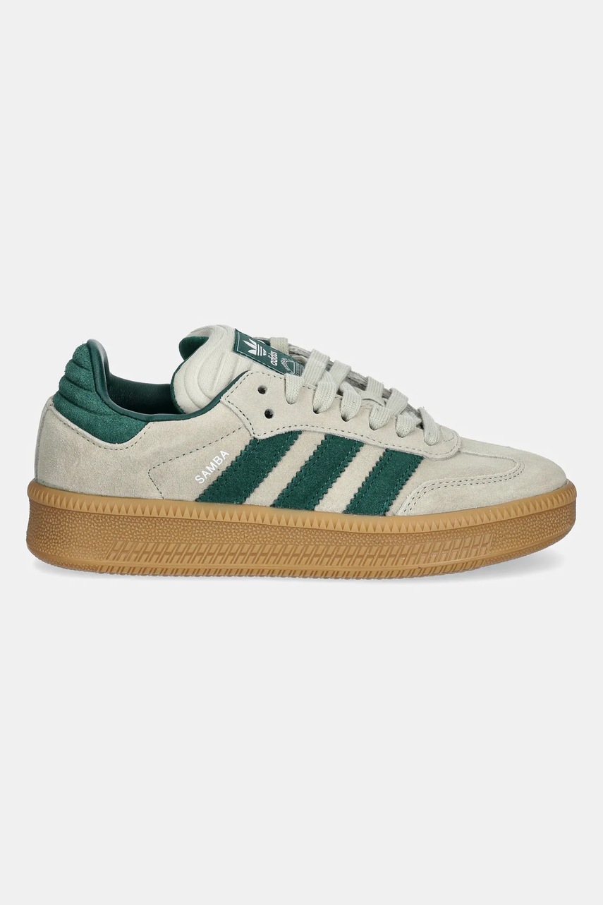 Замшевые кроссовки adidas Originals SAMBA XLG цвет зелёный JQ9886 Замшевые кроссовки adidas Originals SAMBA XLG цвет зелёный JQ9886