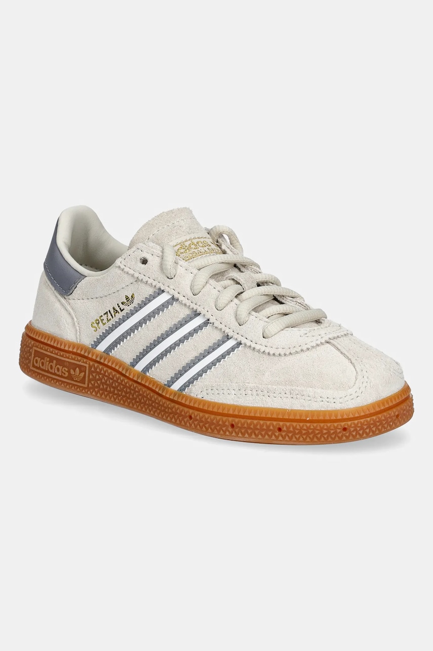 adidas Originals sneakers de piele întoarsă pentru copii HANDBALL SPEZIAL culoarea bej, JI0456 adidas Originals sneakers de piele întoarsă pentru copii HANDBALL SPEZIAL culoarea bej, JI0456