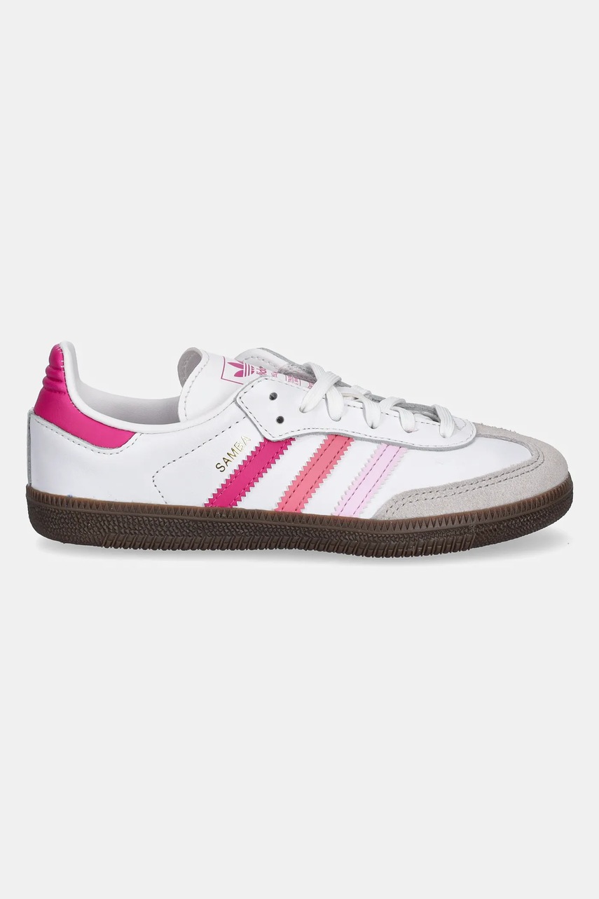 Детские кожаные кроссовки adidas Originals SAMBA OG цвет розовый JP5494 Детские кожаные кроссовки adidas Originals SAMBA OG цвет розовый JP5494