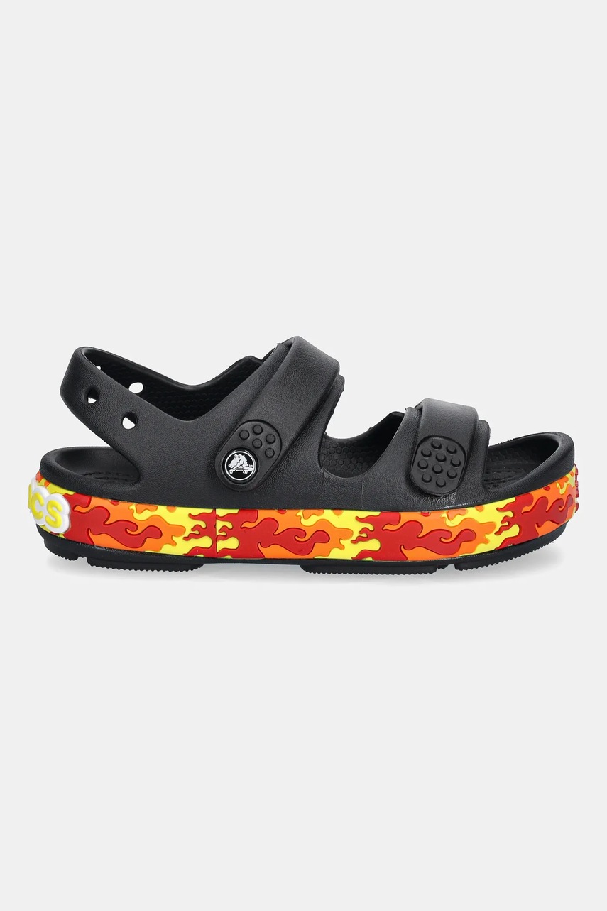 Дитячі сандалі Crocs CROCBAND CRUISER FLAMES SANDAL KIDS колір чорний 211268