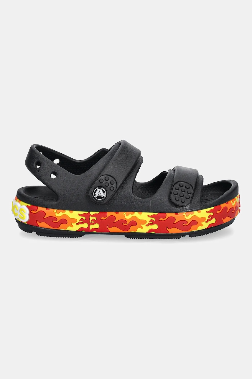 Детские сандалии Crocs CROCBAND CRUISER FLAMES SANDAL KIDS цвет чёрный 211268 Детские сандалии Crocs CROCBAND CRUISER FLAMES SANDAL KIDS цвет чёрный 211268
