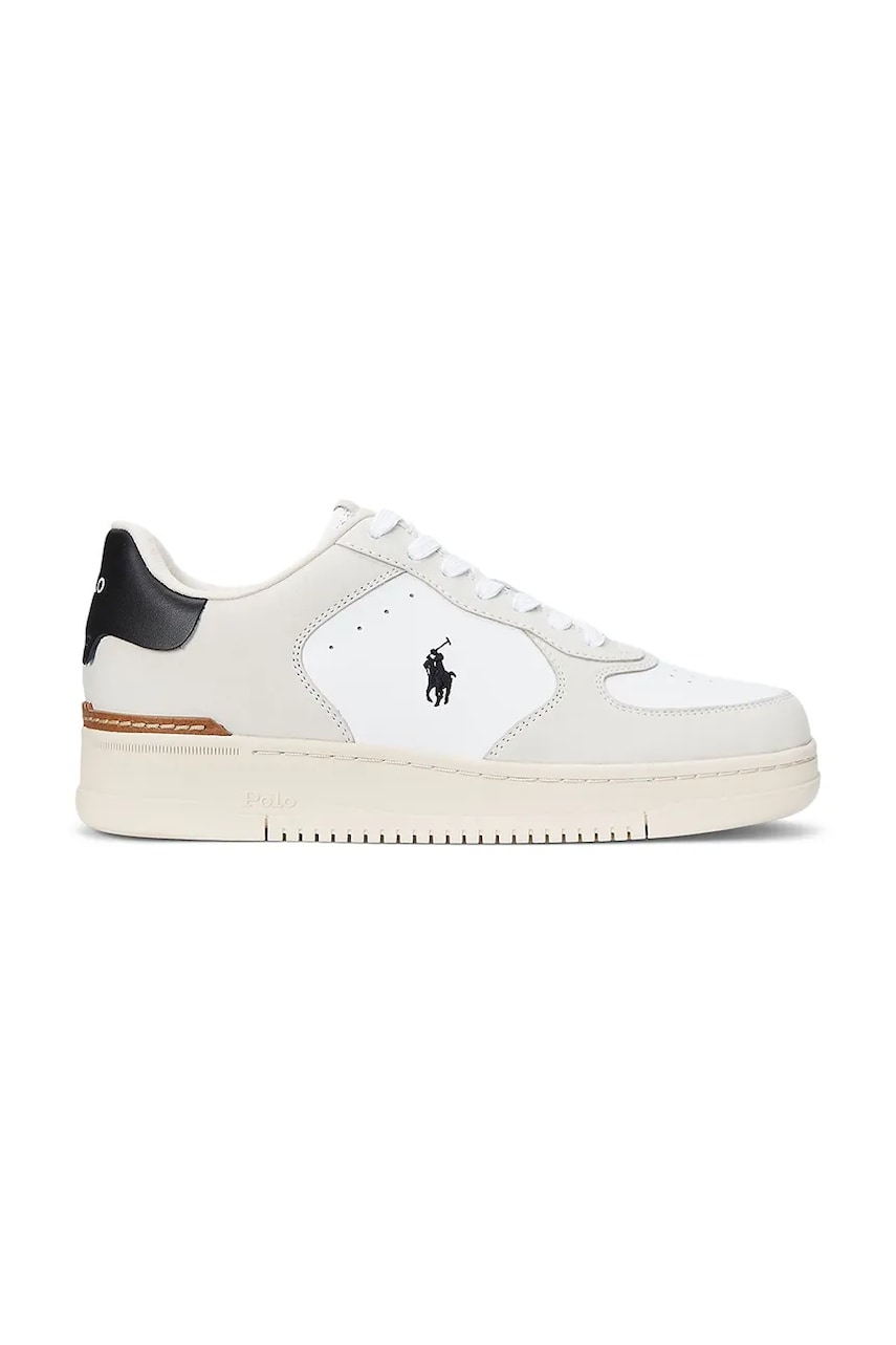 Levně Kožené tenisky Polo Ralph Lauren Masters Crt bílá barva, 809955690001