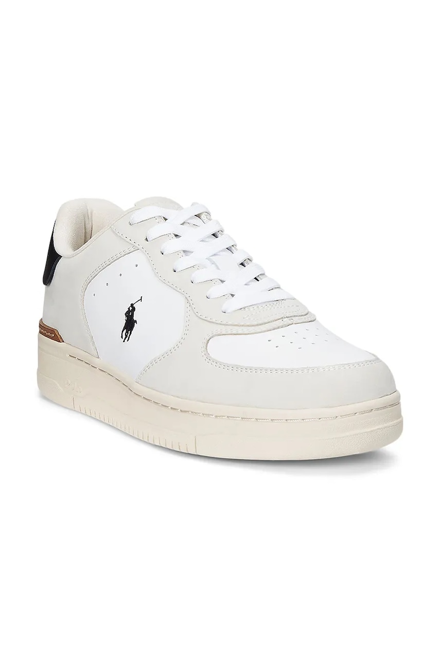 Кожаные кроссовки Polo Ralph Lauren Masters Crt цвет белый 809955690001 Кожаные кроссовки Polo Ralph Lauren Masters Crt цвет белый 809955690001