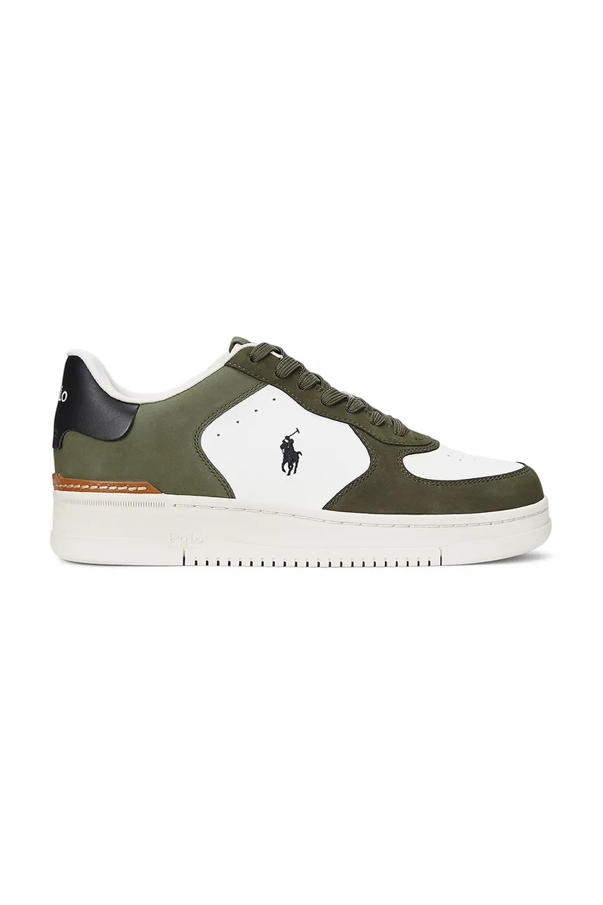 Levně Kožené tenisky Polo Ralph Lauren Masters Crt zelená barva, 809955690002
