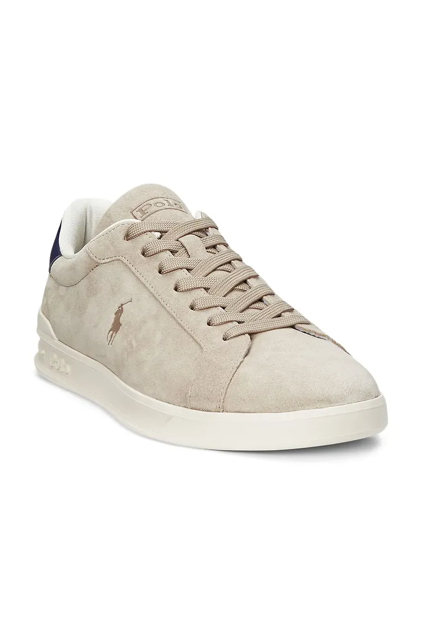 Замшевые кроссовки Polo Ralph Lauren Hrt Crt Ii цвет бежевый 809955691003 Замшевые кроссовки Polo Ralph Lauren Hrt Crt Ii цвет бежевый 809955691003