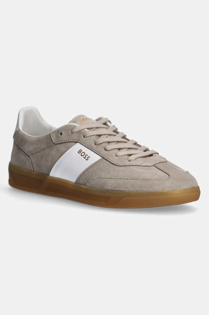 BOSS sneakers din piele Brandon culoarea bej, 50512365
