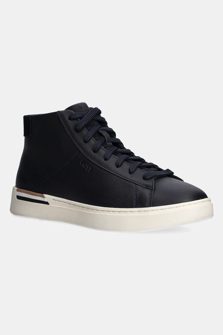 BOSS sneakers din piele Clint culoarea albastru marin, 50543437