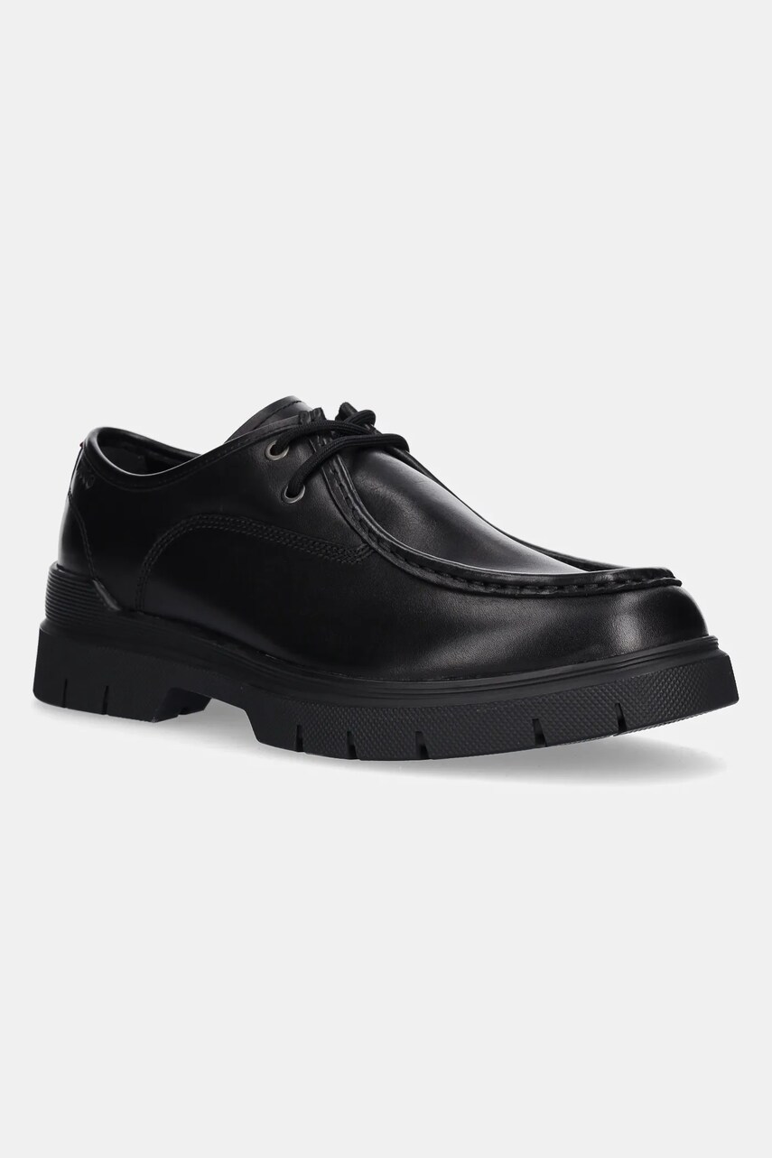 HUGO pantofi de piele Ryan bărbați, culoarea negru, 50536171