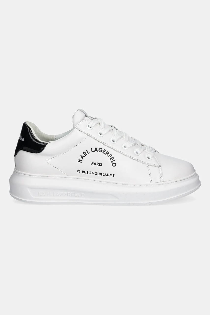 Кожаные кроссовки Karl Lagerfeld KAPRI MENS цвет белый KL52538K Кожаные кроссовки Karl Lagerfeld KAPRI MENS цвет белый KL52538K