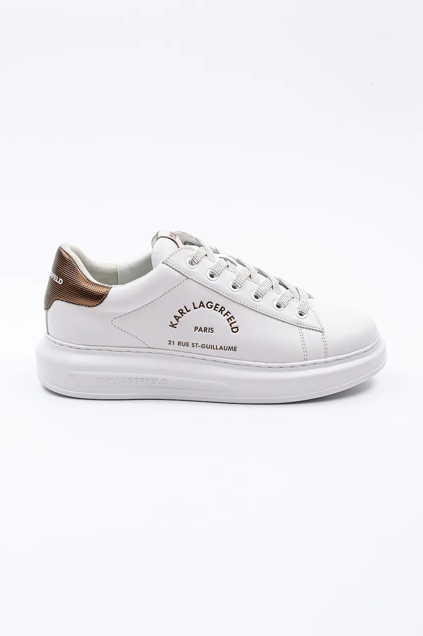 Karl Lagerfeld sneakers din piele KAPRI MENS culoarea alb, KL52538K Karl Lagerfeld sneakers din piele KAPRI MENS culoarea alb, KL52538K