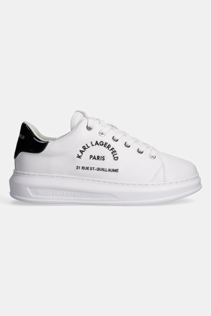 Кожаные кроссовки Karl Lagerfeld KAPRI MENS цвет белый KL52539K Кожаные кроссовки Karl Lagerfeld KAPRI MENS цвет белый KL52539K
