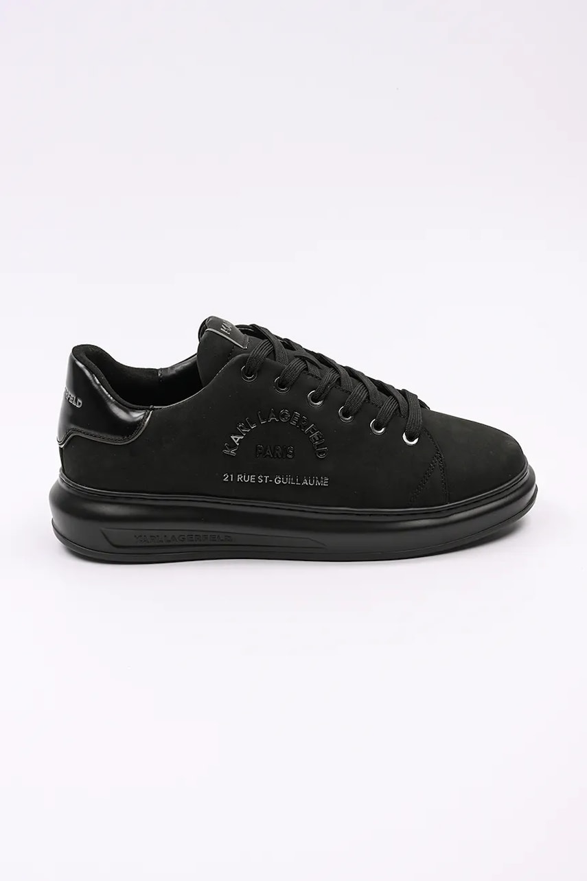 Karl Lagerfeld sneakers din piele intoarsă KAPRI MENS culoarea negru, KL52537K Karl Lagerfeld sneakers din piele intoarsă KAPRI MENS culoarea negru, KL52537K