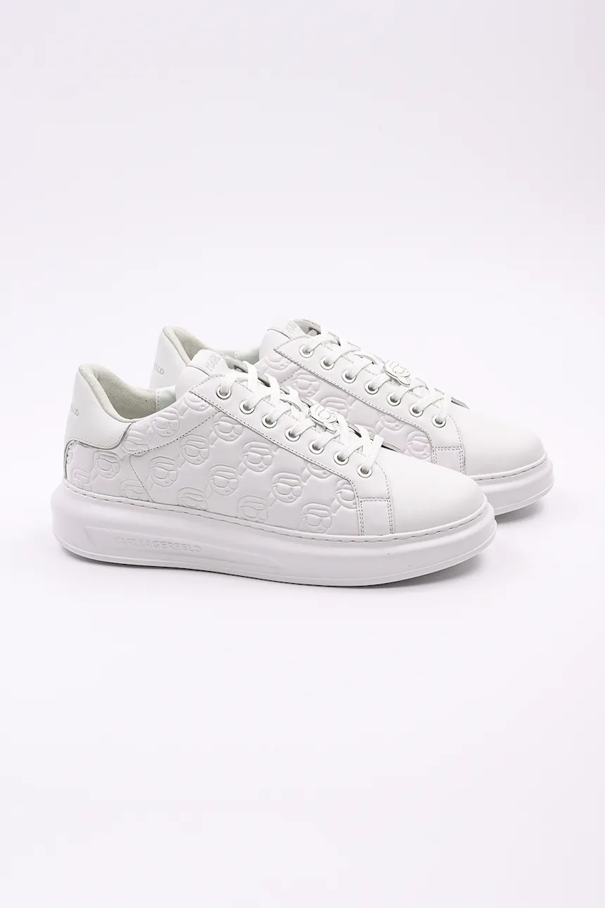 Кожаные кроссовки Karl Lagerfeld KAPRI MENS NFT цвет белый KL52523F Кожаные кроссовки Karl Lagerfeld KAPRI MENS NFT цвет белый KL52523F