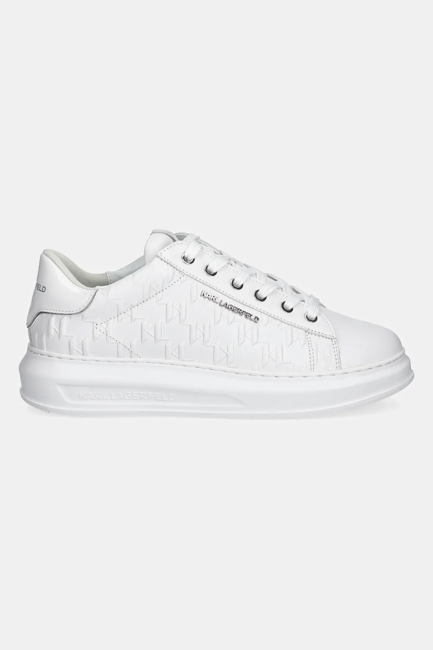 Кожаные кроссовки Karl Lagerfeld KAPRI MENS цвет белый KL52549K Кожаные кроссовки Karl Lagerfeld KAPRI MENS цвет белый KL52549K