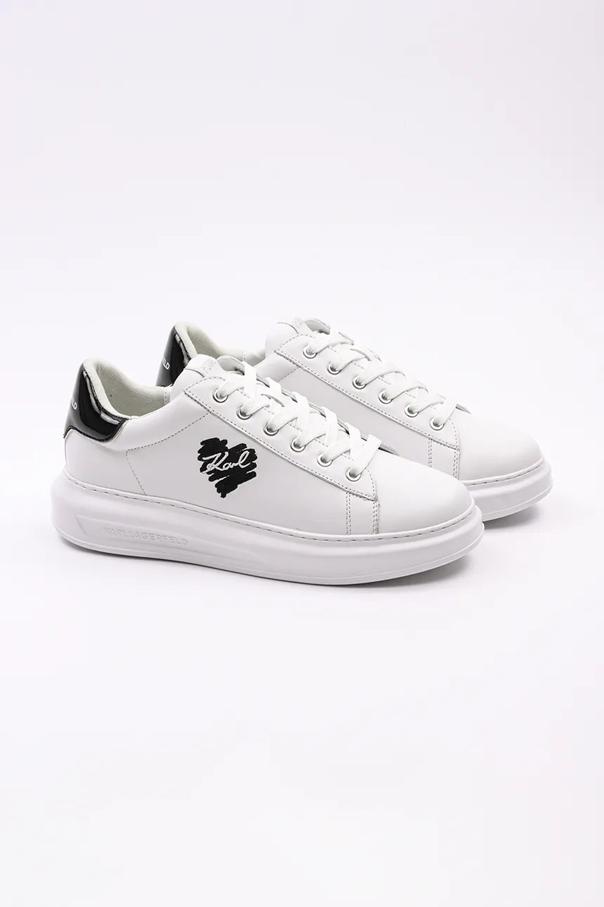 Кожаные кроссовки Karl Lagerfeld KAPRI MENS цвет белый KL52515V Кожаные кроссовки Karl Lagerfeld KAPRI MENS цвет белый KL52515V