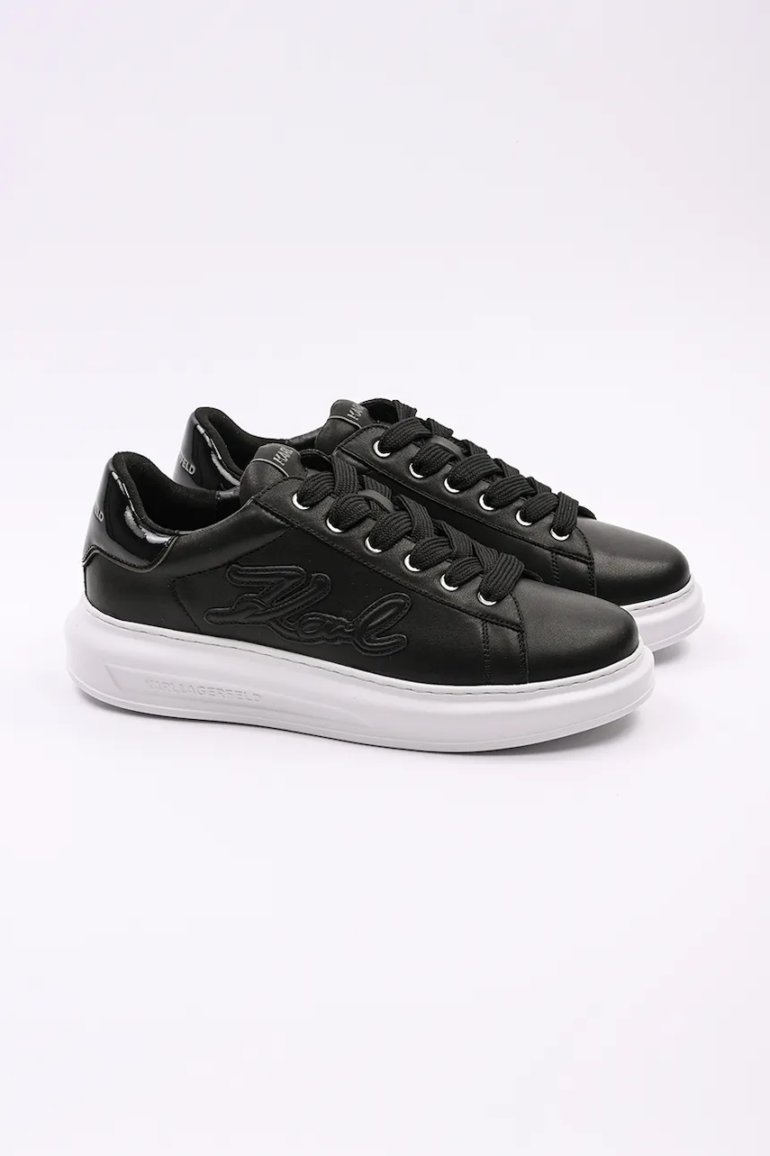 Кожаные кроссовки Karl Lagerfeld KAPRI MENS цвет чёрный KL52511K Кожаные кроссовки Karl Lagerfeld KAPRI MENS цвет чёрный KL52511K
