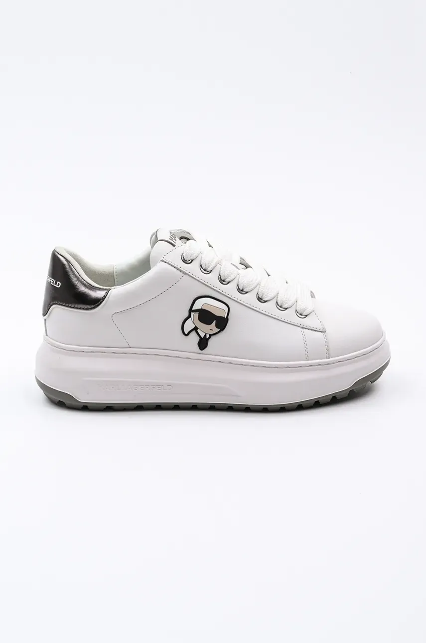 Karl Lagerfeld sneakers din piele KAPRI LUG culoarea alb, KL57530