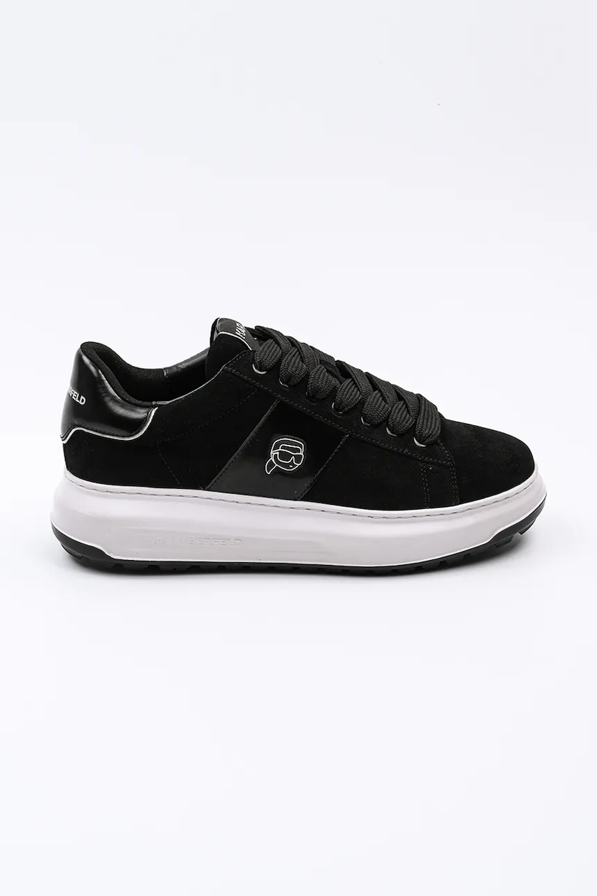 Karl Lagerfeld adidași din nubuc KAPRI LUG culoarea negru, KL57527 Karl Lagerfeld adidași din nubuc KAPRI LUG culoarea negru, KL57527