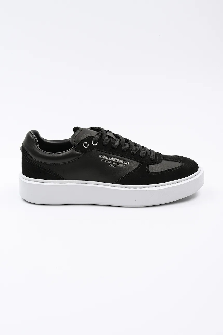 Karl Lagerfeld sneakers din piele MAXI KUP RSG culoarea negru, KL52235