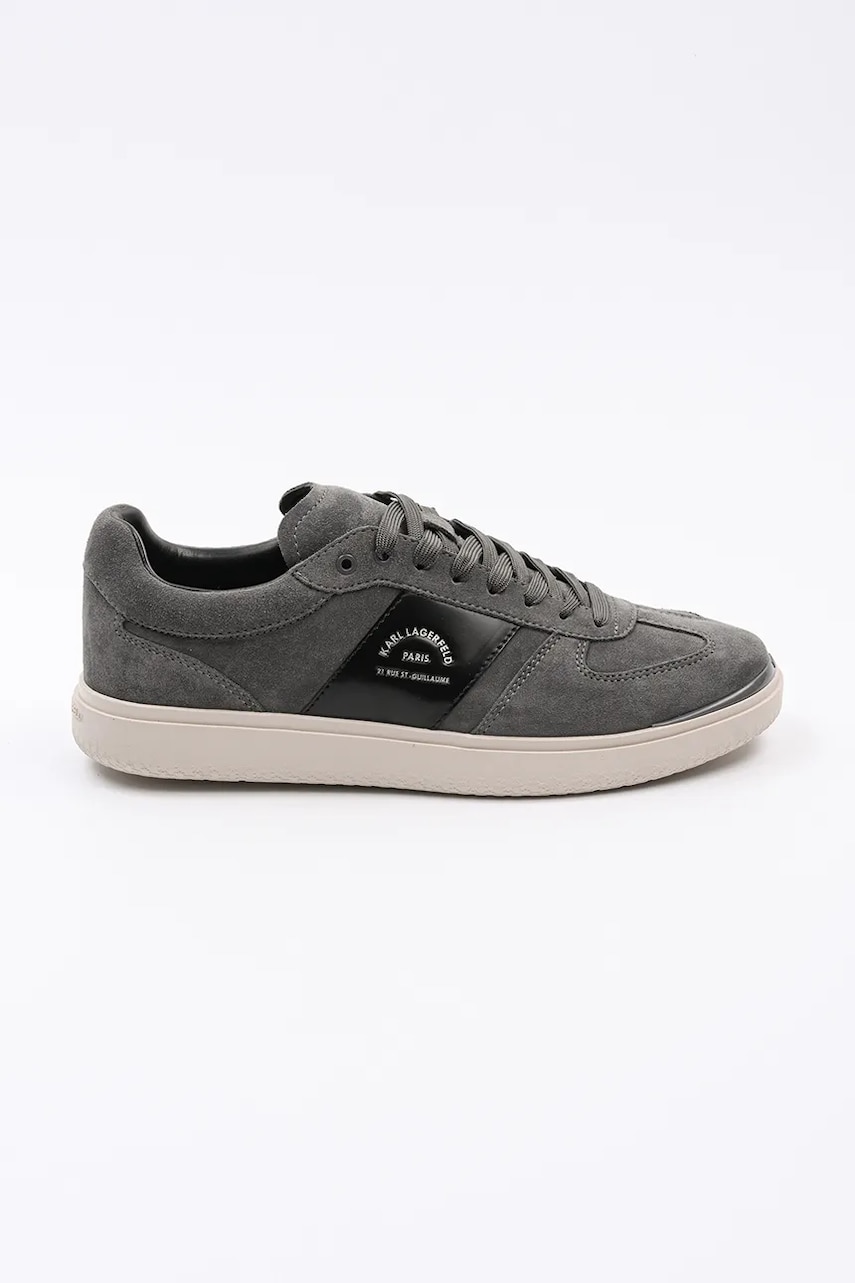 Karl Lagerfeld sneakers din piele ATLAS culoarea gri, KL51837 Karl Lagerfeld sneakers din piele ATLAS culoarea gri, KL51837