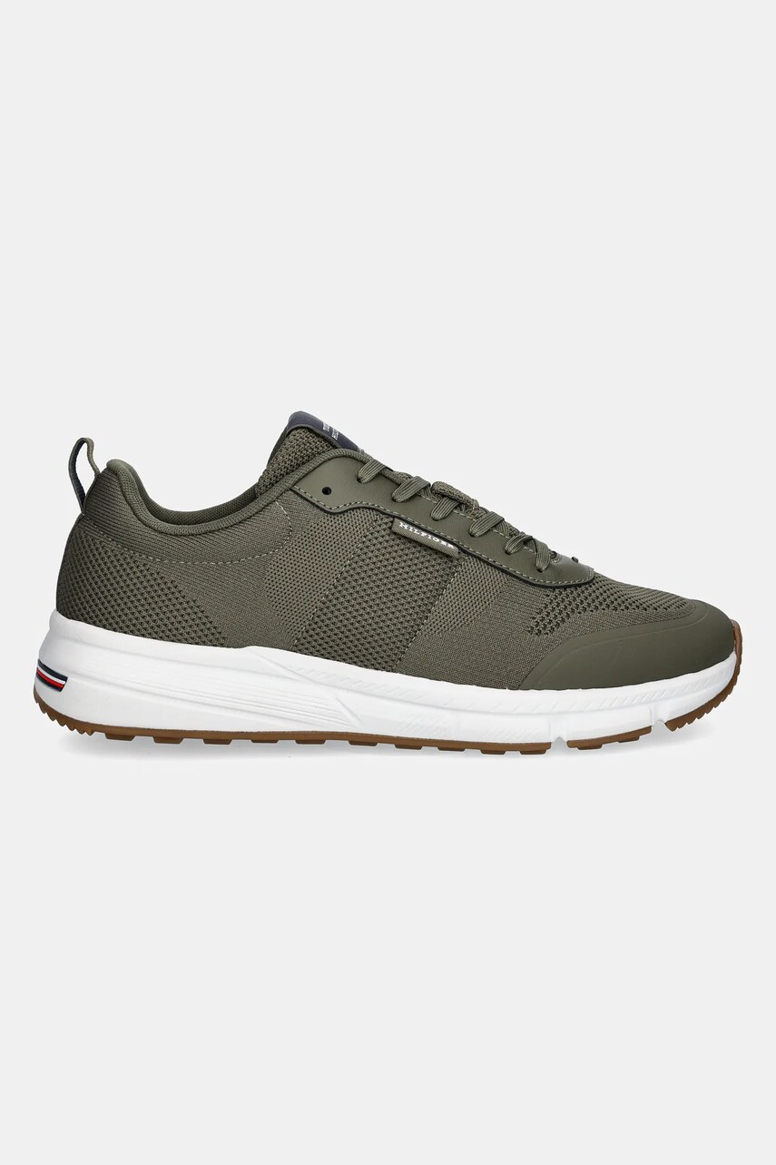 Кроссовки Tommy Hilfiger LIGHTWEIGHT MODERN KNIT RUNNER цвет зелёный FM0FM05326 Кроссовки Tommy Hilfiger LIGHTWEIGHT MODERN KNIT RUNNER цвет зелёный FM0FM05326