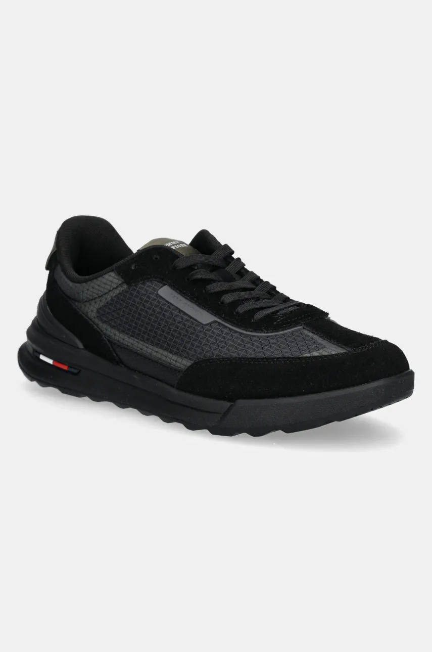 Levně Sneakers boty Tommy Hilfiger RETRO RUNNER SEASONAL černá barva, FM0FM05328