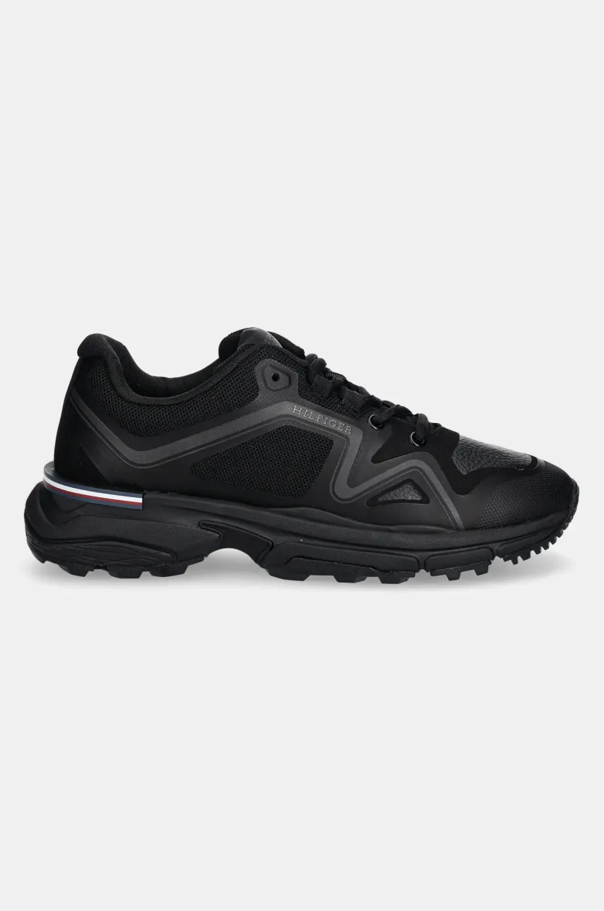 Кроссовки Tommy Hilfiger M RUNNER TECH KNIT LTH MIX цвет чёрный FM0FM05344 Кроссовки Tommy Hilfiger M RUNNER TECH KNIT LTH MIX цвет чёрный FM0FM05344