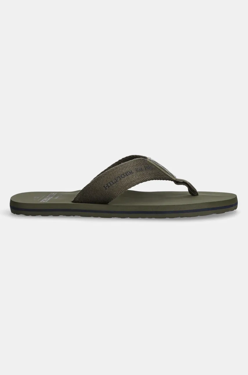 Вьетнамки Tommy Hilfiger HILFIGER 85 BEACH SANDAL мужские цвет зелёный FM0FM05339 Вьетнамки Tommy Hilfiger HILFIGER 85 BEACH SANDAL мужские цвет зелёный FM0FM05339