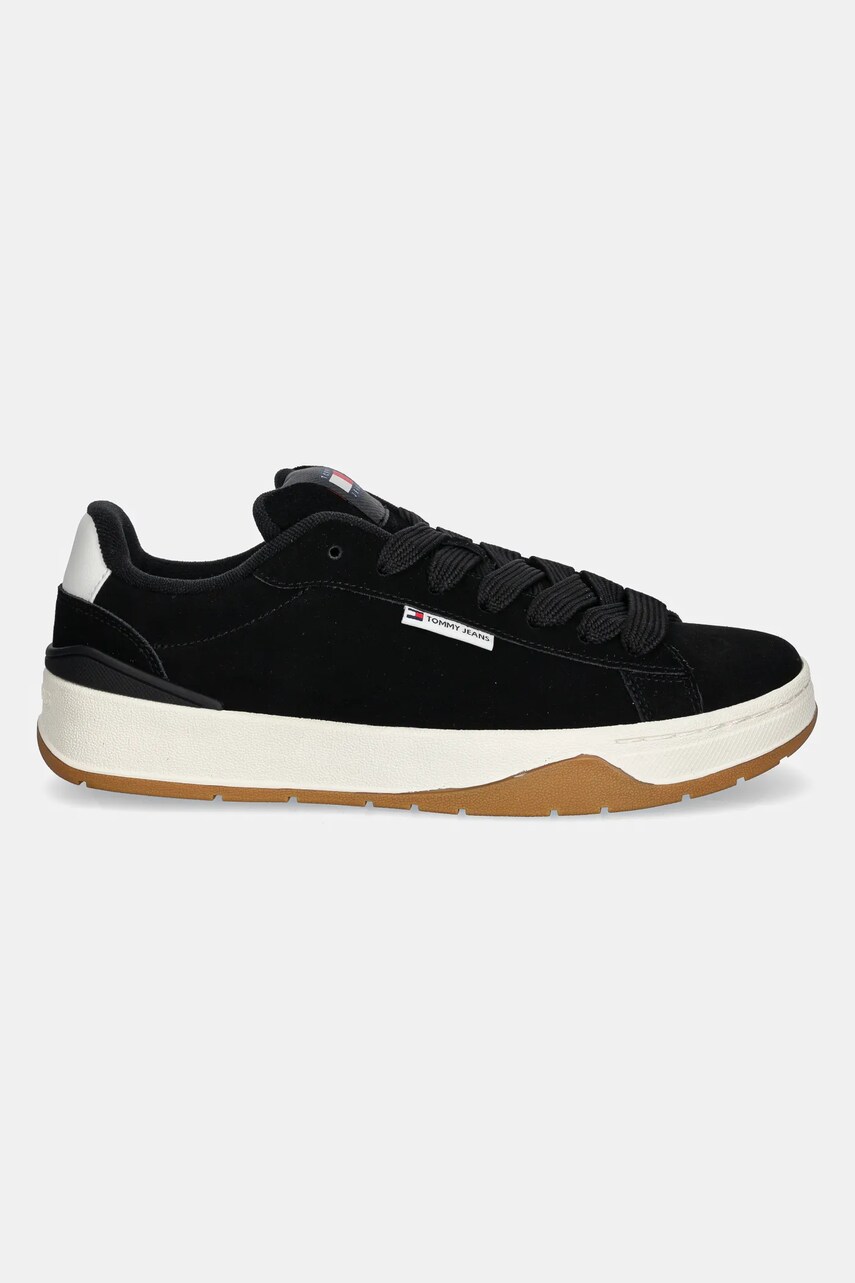 Замшевые кроссовки Tommy Jeans TJM SKATER SNEAKER цвет чёрный EM0EM01503 Замшевые кроссовки Tommy Jeans TJM SKATER SNEAKER цвет чёрный EM0EM01503