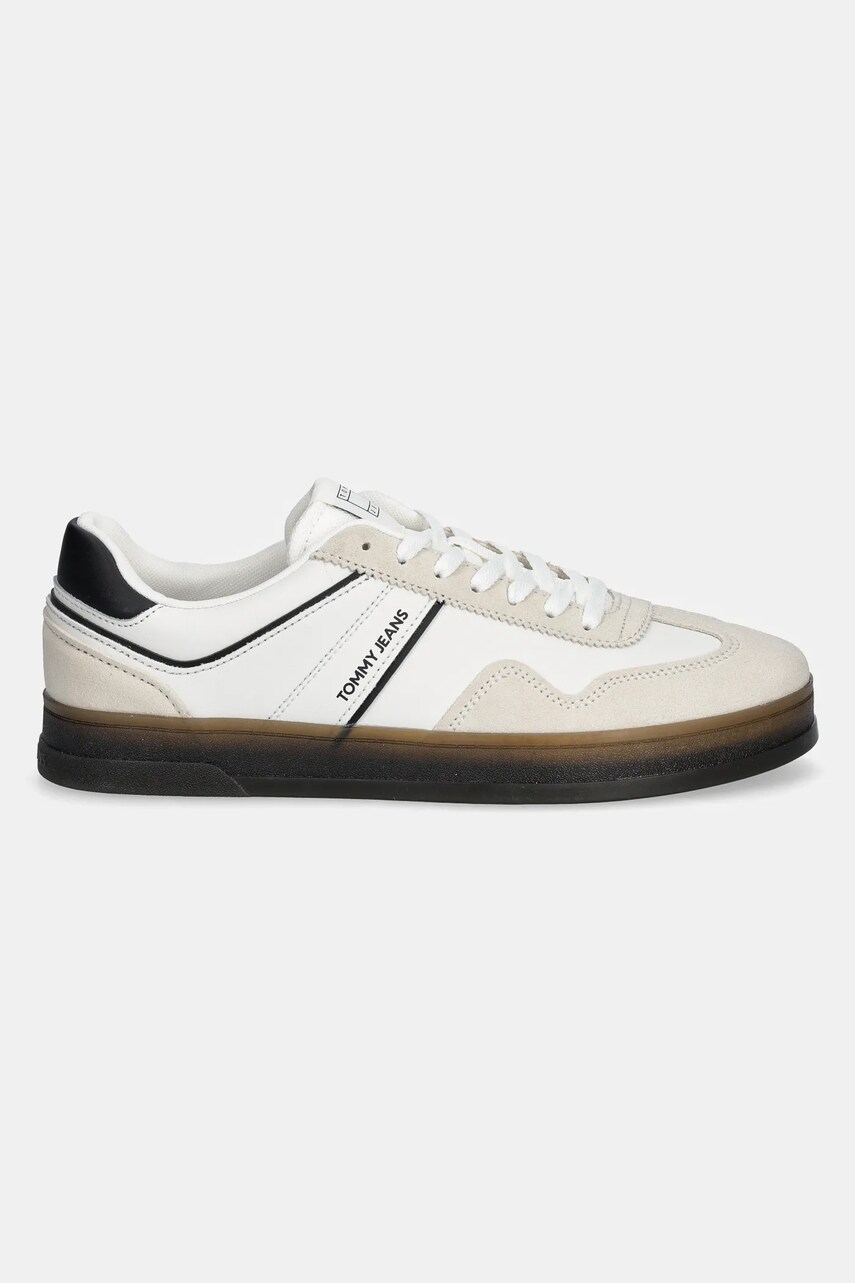 Кожаные кроссовки Tommy Jeans THE GREENWICH LEATHER цвет белый EM0EM01524 Кожаные кроссовки Tommy Jeans THE GREENWICH LEATHER цвет белый EM0EM01524