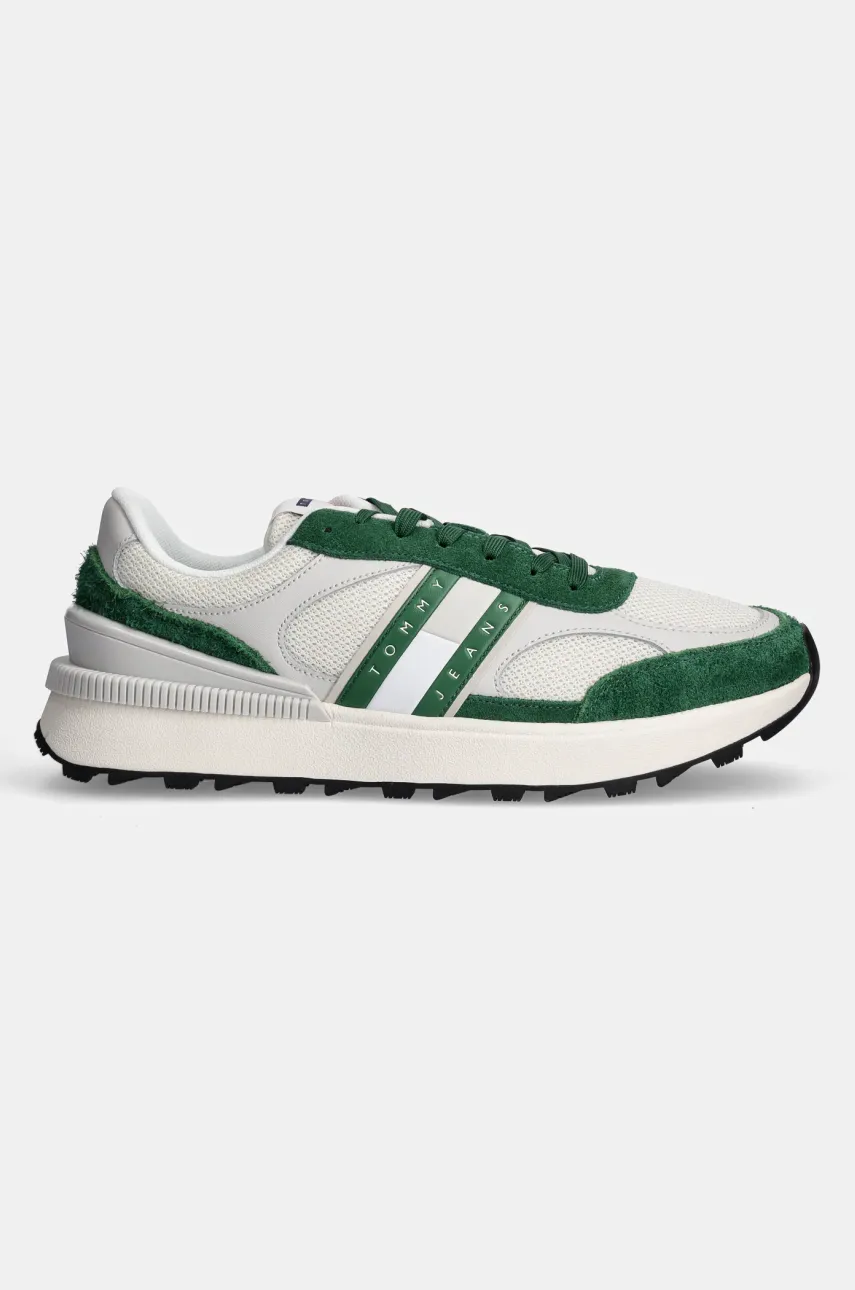 Кроссовки Tommy Jeans TJM TECHNICAL RUNNER ESS цвет зелёный EM0EM01537 Кроссовки Tommy Jeans TJM TECHNICAL RUNNER ESS цвет зелёный EM0EM01537
