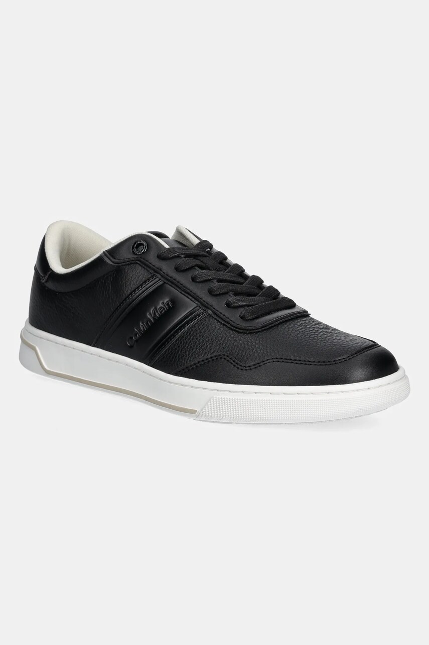Levně Sneakers boty Calvin Klein LOW TOP LACE UP LOGO černá barva, HM0HM01653