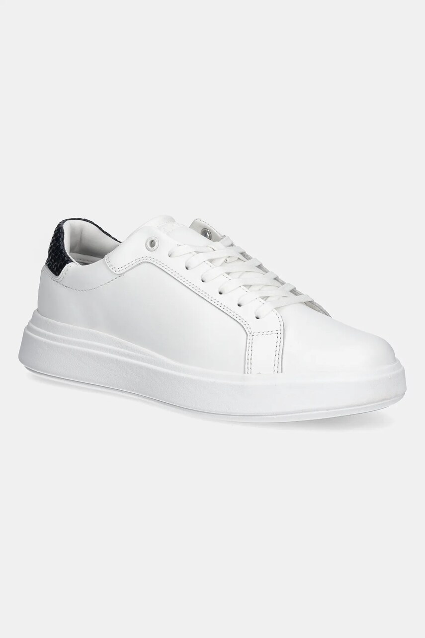 Levně Sneakers boty Calvin Klein LOW TOP LACE UP WOVEN bílá barva, HM0HM01659