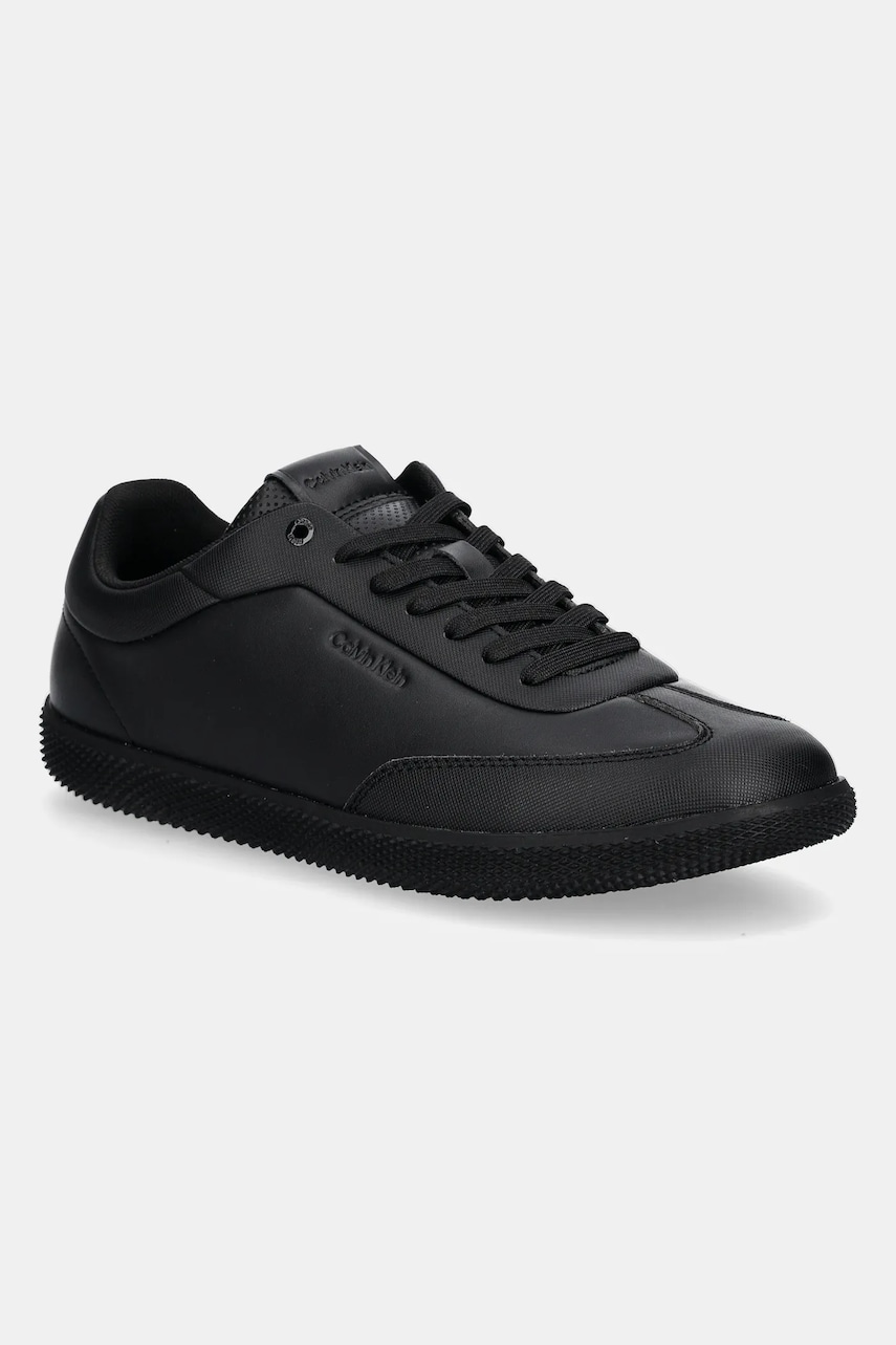 Levně Sneakers boty Calvin Klein LOW TOP LACE UP LTH černá barva, HM0HM01790