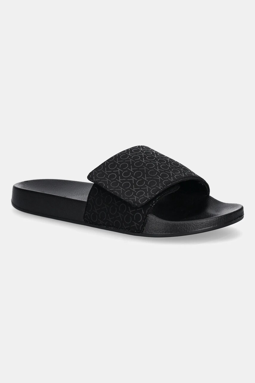 Levně Pantofle Calvin Klein POOL SLIDE MONO pánské, černá barva, HM0HM01671