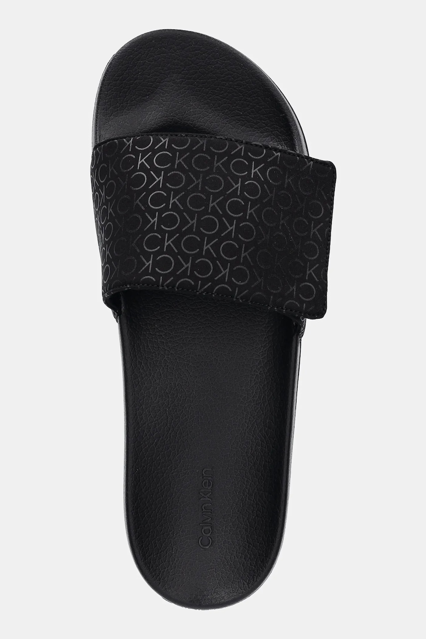 Шльопанці Calvin Klein POOL SLIDE MONO чоловічі колір чорний HM0HM01671 