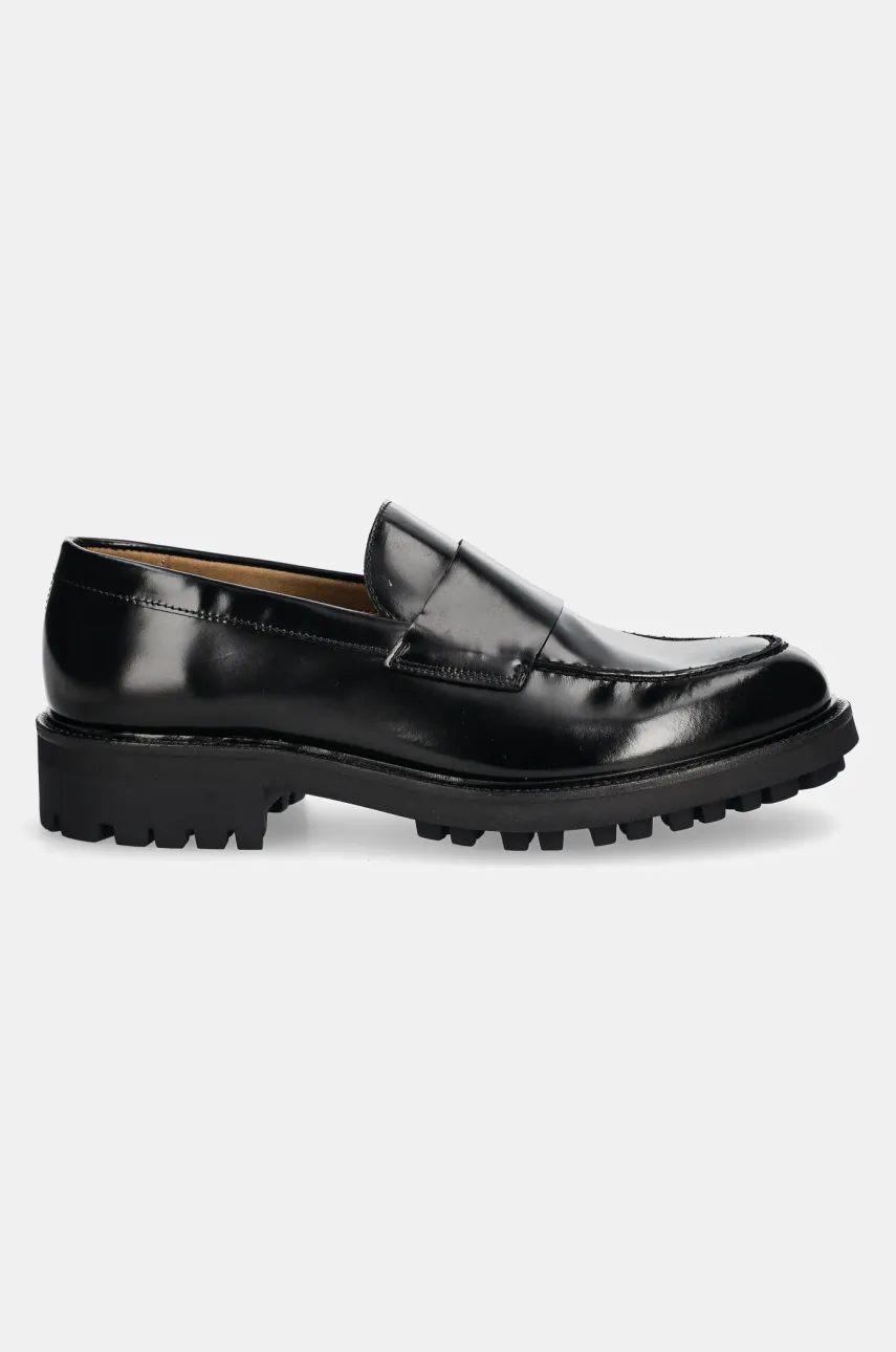 Кожаные мокасины Calvin Klein MOCCASIN W/ BAND мужские цвет чёрный HM0HM01833 Кожаные мокасины Calvin Klein MOCCASIN W/ BAND мужские цвет чёрный HM0HM01833