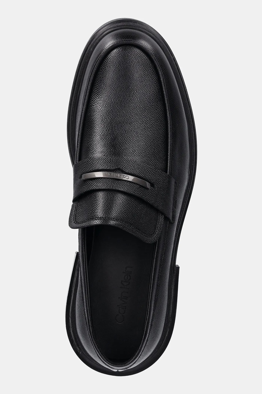 Шкіряні мокасини Calvin Klein MOCCASIN CDR чоловічі колір чорний HM0HM01774 