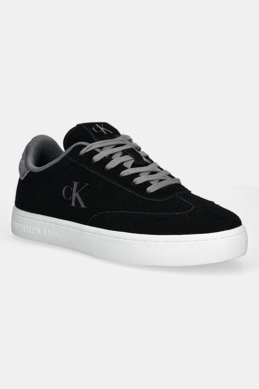 Levně Semišové sneakers boty Calvin Klein Jeans CLASSIC CUPSOLE WT MG černá barva, YM0YM01270