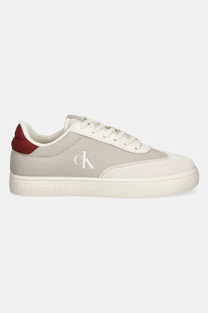 Кроссовки Calvin Klein Jeans CLASSIC CUPSOLE LOW MIX MG цвет бежевый YM0YM01169 Кроссовки Calvin Klein Jeans CLASSIC CUPSOLE LOW MIX MG цвет бежевый YM0YM01169