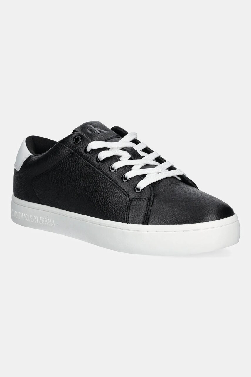Levně Kožené sneakers boty Calvin Klein Jeans CLASSIC CUPSOLE LOW OHB černá barva, YM0YM01164