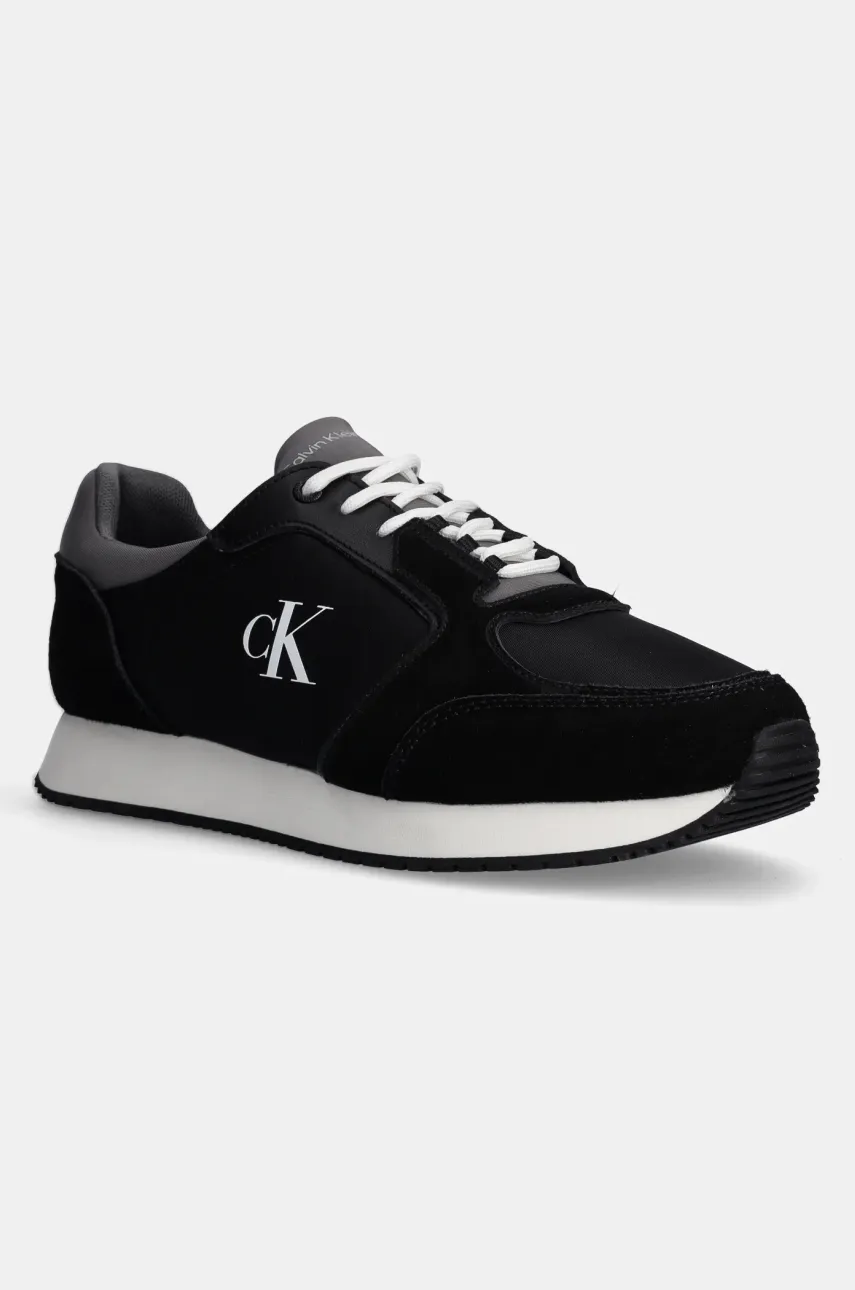 Levně Sneakers boty Calvin Klein Jeans RETRO SOCK RUNNER MG WMM černá barva, YM0YM01152