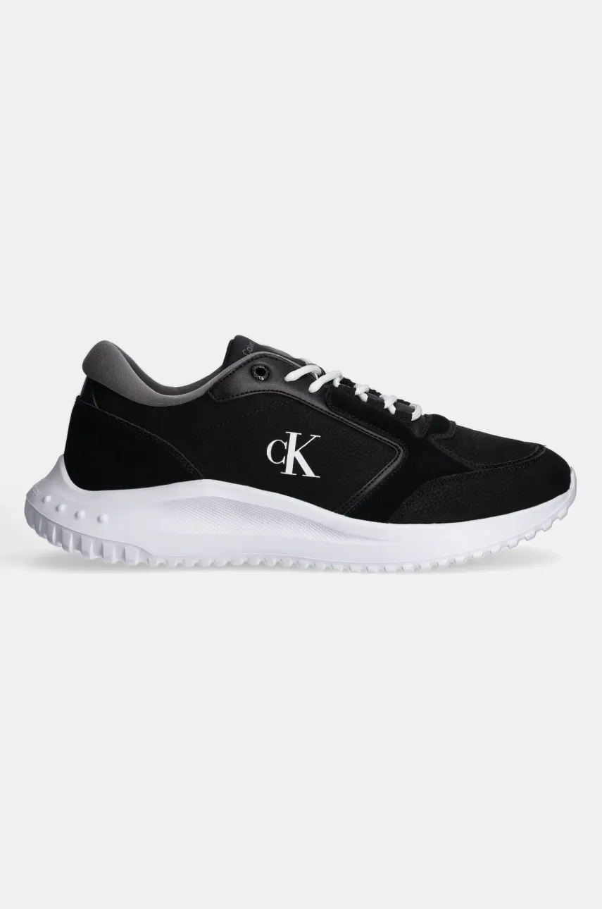 Кожаные кроссовки Calvin Klein Jeans EVA RUNNER LOW MG WMM цвет чёрный YM0YM01145 Кожаные кроссовки Calvin Klein Jeans EVA RUNNER LOW MG WMM цвет чёрный YM0YM01145