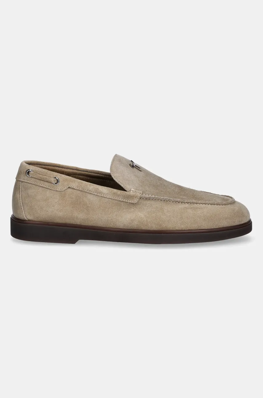 Кожаные мокасины Giuseppe Zanotti Berth мужские цвет бежевый EU50001.004 Кожаные мокасины Giuseppe Zanotti Berth мужские цвет бежевый EU50001.004