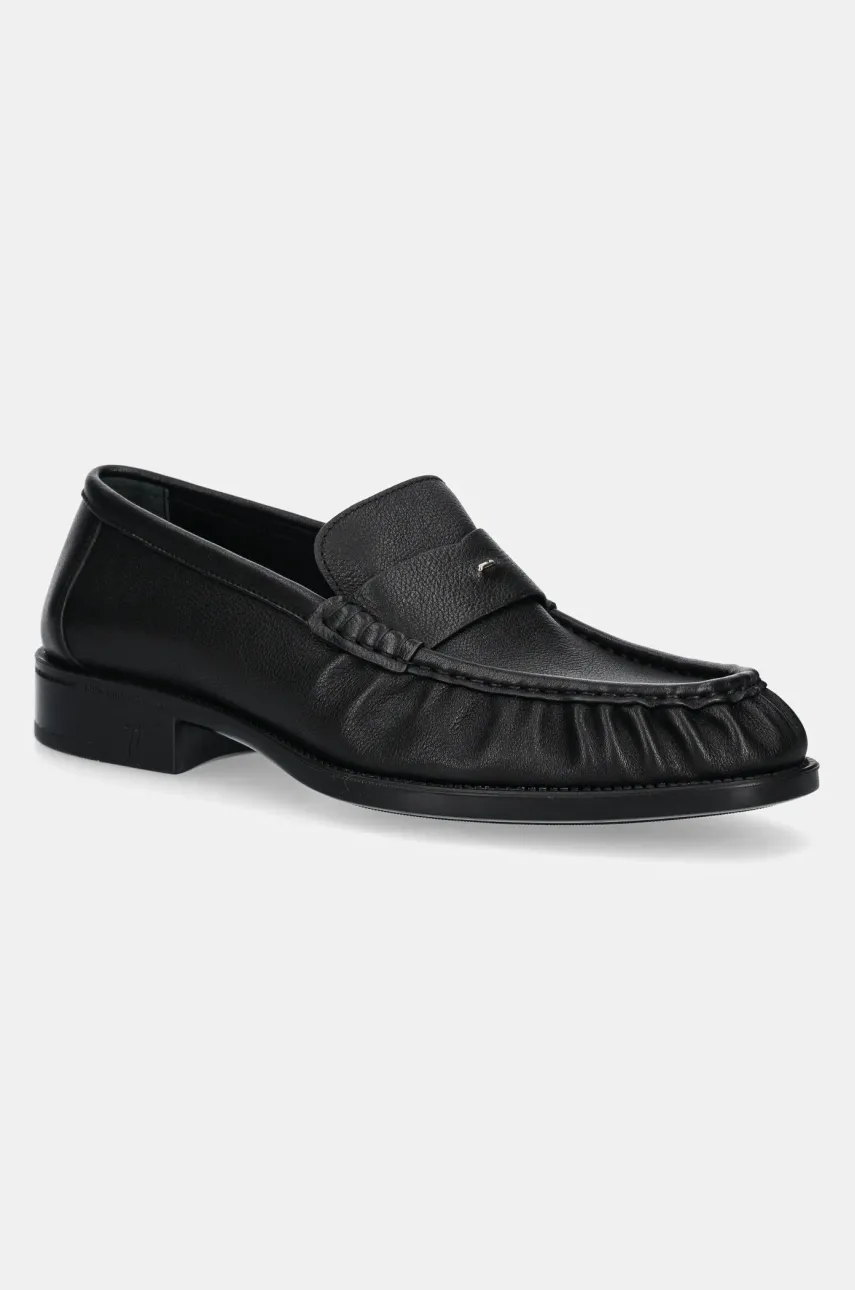 Kožené mokasíny Giuseppe Zanotti Sorrento pánské, černá barva, IU40001.011