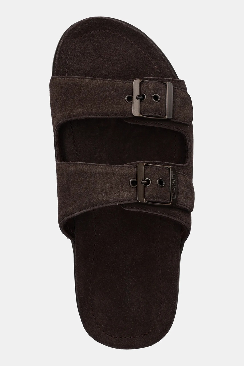 Παντόφλες σουέτ Gant Fairfo χρώμα: καφέ, 30631863.G46 φωτογραφία