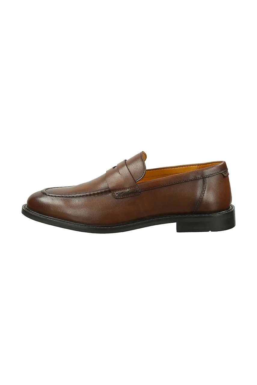 Gant mocasini de piele Lozham barbati, culoarea maro, 30671927.G45 Gant mocasini de piele Lozham barbati, culoarea maro, 30671927.G45